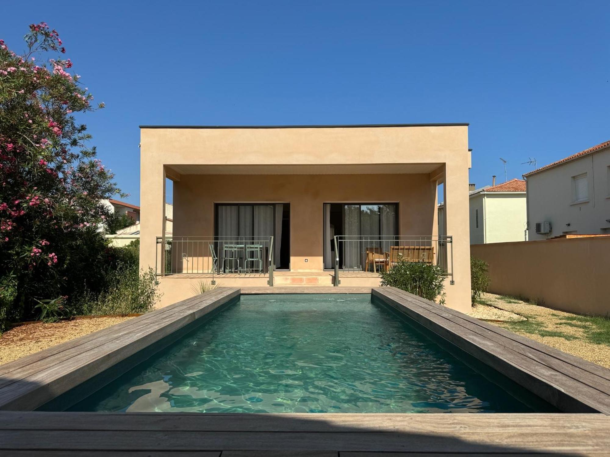 Villa Familiale Avec Piscine Hyper Centre Valras-Plage Exteriör bild